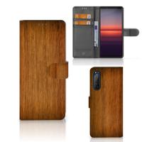 Sony Xperia 5II | Book Style Case | Donker Hout