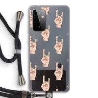 Rock: Samsung Galaxy A72 5G Transparant Hoesje met koord