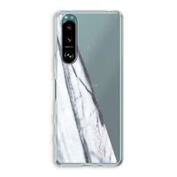 Gestreepte marmer: Sony Xperia 5 III Transparant Hoesje