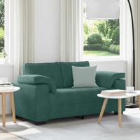 Loveseat Sofa Donkergroen 120 cm Fluweel
