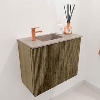 Toiletmeubel Mondiaz Joya Dlux | 50 cm | Meubelkleur Dusk | Faye wastafel Saba Wasbak Links | 1 kraangat