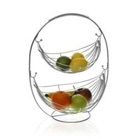 Fruitschaal Versa Zwart 2 Planken (27 x 45,5 x 36 cm)