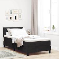 Boxspringbed met Matras met matras Zwart 90 x 190 cm Stof