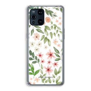 Botanical sweet flower heaven: Oppo Find X3 Transparant Hoesje