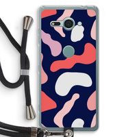 Memphis Shapes Pink: Sony Xperia XZ2 Compact Transparant Hoesje met koord