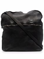 Guidi grand sac à bandoulière à fermeture zippée - Noir