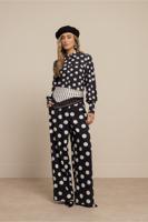 Rensje polkadot blouse - darkblue/kit - 13494