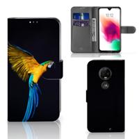 Motorola Moto G7 | G7 Plus | Telefoonhoesje | Met pasjeshouder | Papegaai
