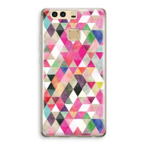 Gekleurde driehoekjes: Huawei P9 Transparant Hoesje