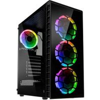 Kolink Observatory Lite RGB Tempered Glass Mid Tower Case - Black Midi Tower