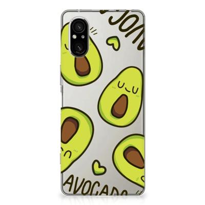 Sony Xperia 5 V Telefoonhoesje met Naam Avocado Singing Sony Xperia 5 V Telefoonhoesje met Naam Avocado Singing