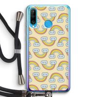 Regenboog: Huawei P30 Lite Transparant Hoesje met koord