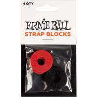 Ernie Ball 4603 Strap Blocks Red & Black (4 stuks)