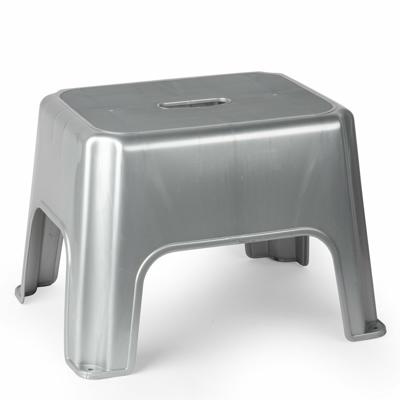 Keukenkrukje/opstapje - 40 x 30 x 28 cm - zilver - Keuken/badkamer verhoger