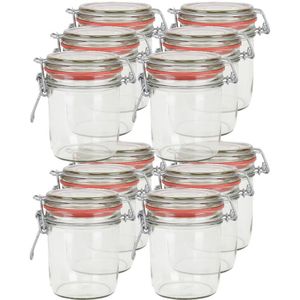 12x Weckpotten/inmaakpotten 300 ml met beugelsluiting