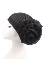 Helder Zijde Stof Bloem Bandana Hoed - thumbnail