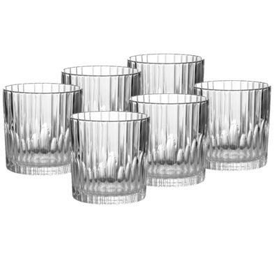 Set van 6x stuks drinkglazen/whisky glazen transparant 310 ml Manhattan Set van 6x stuks drinkglazen/whisky glazen transparant 310 ml Manhattan