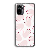 Hands pink: Xiaomi Redmi Note 10 Pro Transparant Hoesje