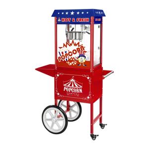 Popcornmachine met onderstel - Amerikaans ontwerp - rood