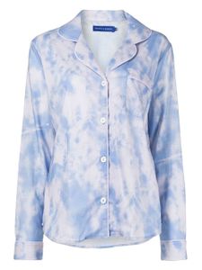 Desmond & Dempsey pyjama à imprimé tie dye - Bleu