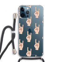 Rock: iPhone 12 Pro Transparant Hoesje met koord