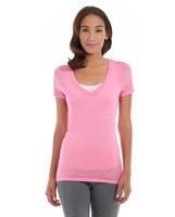 Karissa V-Neck Tee-L-Red
