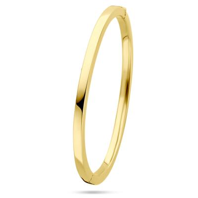 14k Geelgouden Bangle - Tijdloze Elegantie met een Totale Diameter van 60 mm