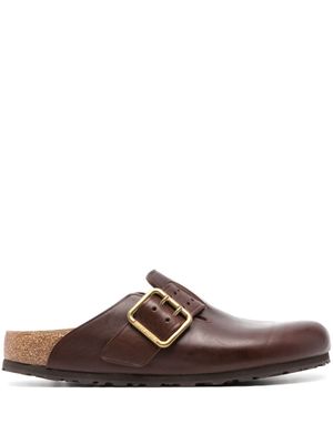 Birkenstock claquettes Boston Bold en cuir - Marron