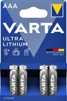Batterij varta ultra lithium 4x aaa