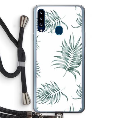 Simple leaves: Samsung Galaxy A20s Transparant Hoesje met koord
