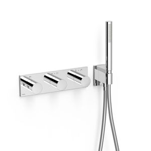 Douchekraan Tres B-System | Inbouw | Thermostaatkraan | Excl.Inbouwdeel | 4-weg | Rechthoek | Chroom