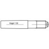 TOOLCRAFT 106179 Conische pen (Ø x l) 12 mm x 12 cm Staal 10 stuk(s) - thumbnail