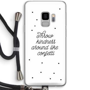 Confetti: Samsung Galaxy S9 Transparant Hoesje met koord