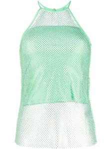 Patrizia Pepe rhinestone-embellished sleeveless top - Vert