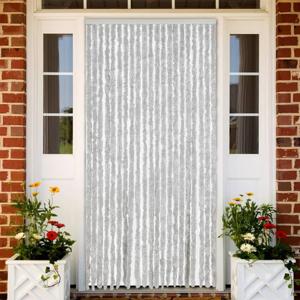 VidaXL Vliegengordijn 90x220 cm chenille grijs