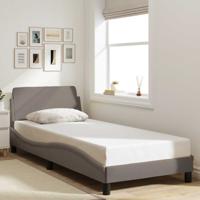 Bedframe met hoofdeinde "Dover" 90x200 cm stof taupe