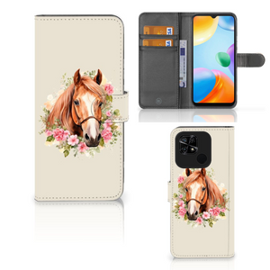 Telefoonhoesje met Pasjes voor Xiaomi Redmi 10C Paard