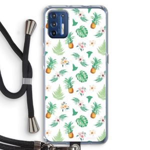 Ananas bladeren: Motorola Moto G9 Plus Transparant Hoesje met koord