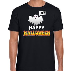 Spook / happy halloween horror shirt zwart voor heren - verkleed t-shirt 2XL  -