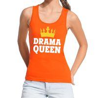 Drama Queen tanktop / mouwloos shirt oranje dames XL  - - thumbnail