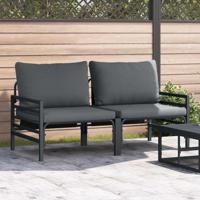 Buitenmeubelsets met kussen met kussen 2 pcs Antraciet