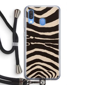 Arizona Zebra: Samsung Galaxy A40 Transparant Hoesje met koord