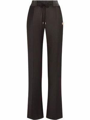 Dolce & Gabbana pantalon palazzo en serge - Noir