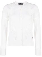 Dolce & Gabbana lace-inserts buttoned cardigan - Blanc