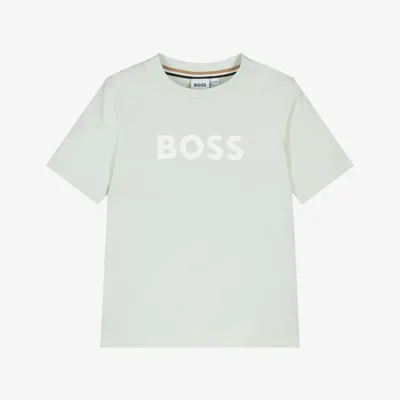 Hugo Boss Logo T-Shirt Kids Lichtgroen - Maat 11/12 jaar - Kleur: Lichtgroen | Soccerfanshop