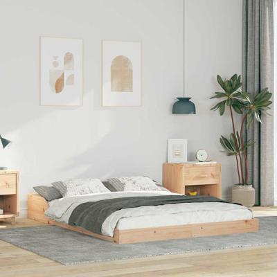 Bedframe Bruin 120 x 200 cm Massief grenenhout