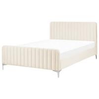 Beliani - LUNAN - Tweepersoonsbed - Beige - 140 x 200 cm - Fluweel Beliani - LUNAN - Tweepersoonsbed - Beige - 140 x 200 cm - Fluweel