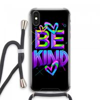 Be Kind: iPhone XS Max Transparant Hoesje met koord