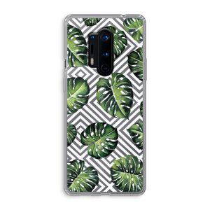 Geometrische jungle: OnePlus 8 Pro Transparant Hoesje
