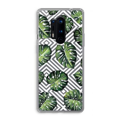 Geometrische jungle: OnePlus 8 Pro Transparant Hoesje